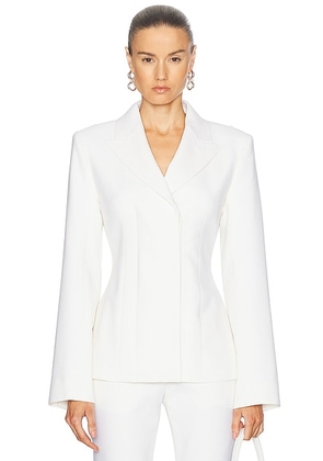 Acne Studios Jacko Double Breasted Jacket in Cream White - White. Size 40 (also in 42).