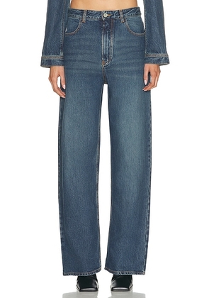 ALAÏA Straight Leg in Bleu Delave - Blue. Size 38 (also in 36).