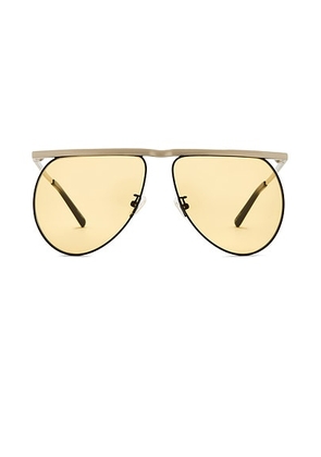 THE ATTICO Mina Sunglasses in Silver  Black  & Peach - Metallic Silver. Size all.