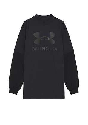 Balenciaga x Under Armour Layered T-Shirt in Black - Black. Size 1 (also in 4).
