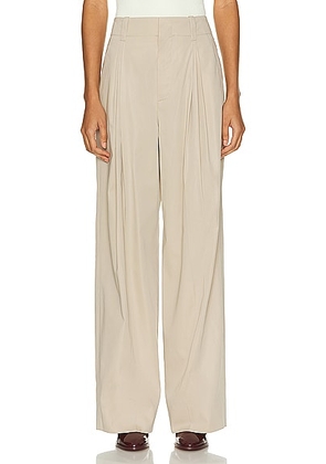 Bottega Veneta Wide Leg Pant in Rock - Beige. Size 34 (also in 38, 40).