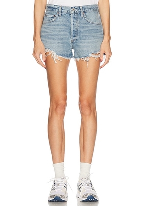 AGOLDE Parker Cut Off Short in Animate - Blue. Size 26 (also in 28, 29, 30, 31, 32, 33, 34).