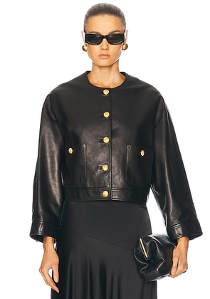 Adam Lippes Nessy Jacket in Black - Black. Size M (also in S, XS).