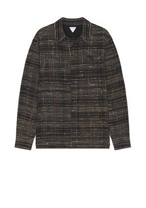 Bottega Veneta Knotted Viscose Shirt in Fondant Multicolor - Black. Size 52 (also in 48).