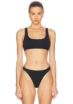 Eterne Scoop Neck Bra in Black - Black. Size L (also in S, XS).