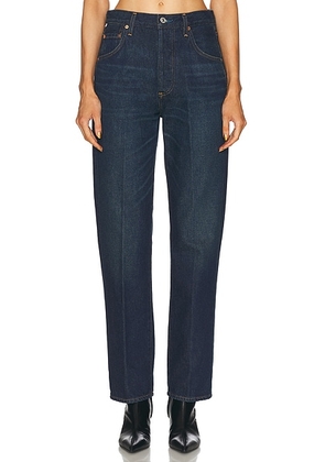 Citizens of Humanity Baretta Relaxed Straight Jeans in Piovere - Denim-Dark. Size 26 (also in 25, 27, 30, 31, 34).