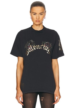 Balenciaga Small Fit T-shirt in Washed Black - Black. Size L (also in M).
