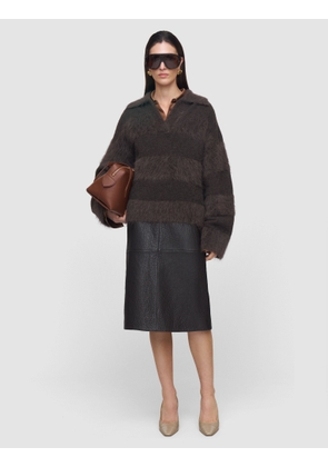 Take Brushed Alpaca Striped Jumper - M