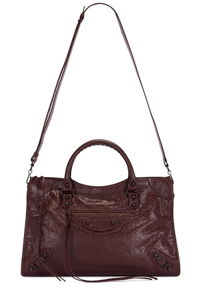 Balenciaga Le City Bag in Dark Burgundy - Burgundy. Size all.
