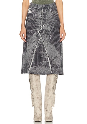 Diesel Midi Skirt in Deep & Black - Charcoal. Size 36 (also in ).