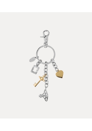 Vivienne Westwood Multi Charm Keyring Metal Silver One Size Unisex