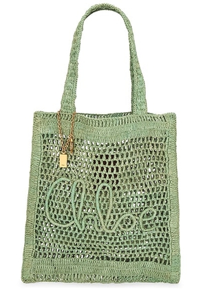 Chloe Summer Banana Tote Bag in Tea Leaf Green - Mint. Size all.