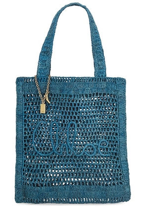 Chloe Summer Banana Tote Bag in Stormy Sea - Blue. Size all.