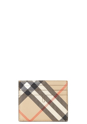 Burberry Check Wallet in Sand - Nude. Size all.