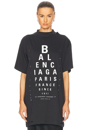 Balenciaga Oversized T-shirt in Washed Black & White - Black. Size 1 (also in 4).