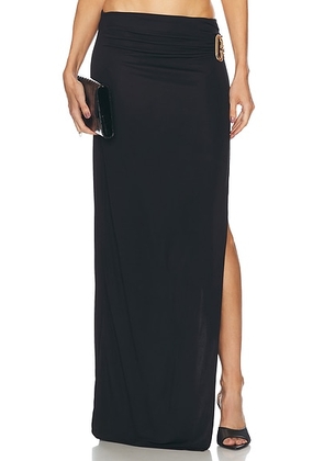 Casablanca Draped Maxi Skirt in Black - Black. Size M (also in S, XS).