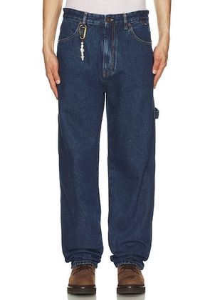 DARKPARK Relax Fit Worker Denim Jeans in Medium Full - Blue. Size 33 (also in 34).