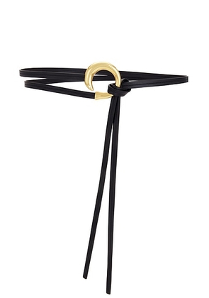Bottega Veneta Knot Belt in Black & Muse Brass - Black. Size M (also in ).