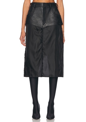 Balenciaga Ripped Off Skirt in Black - Black. Size 36 (also in 38).