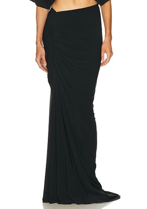 ALAÏA Gathered Skirt in Noir Alaia - Black. Size 42 (also in ).
