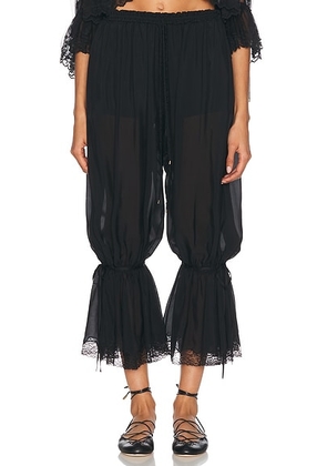 Chloe Cinched Ankle Pant in Black - Black. Size 40 (also in ).