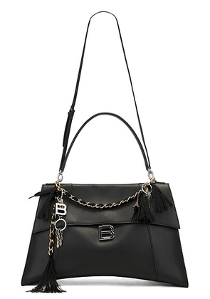 Balenciaga Hourglass Large Soft Top Handle Bag in Black - Black. Size all.