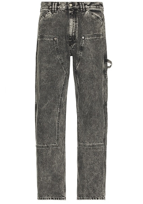 Aries Acid Wash Denim Carpenter Jeans in Black - Black. Size 32 (also in 30, 36).