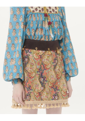 Valentino Garavani Vlogo Signature Suede Belt 65 Mm Woman OAK BROWN 070