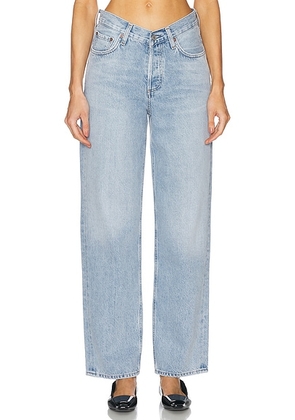 AGOLDE V-waist Baggy Jeans in Prevail - Blue. Size 24 (also in 23, 25, 28, 29, 30, 32, 33, 34).