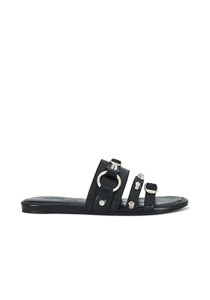 Balenciaga City Slide in Black & Silver - Black. Size 40 (also in ).