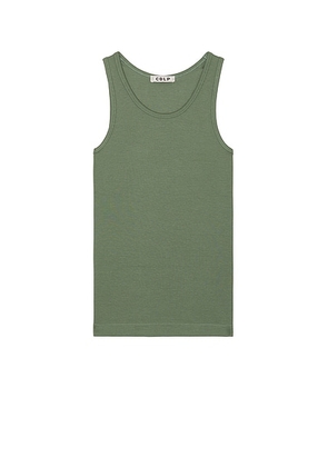 CDLP Rib Tank Top in Sage - Green. Size S (also in L, XL/1X).