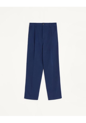 Valentino Valentino Trousers in Cotton Gabardine Man COBALT 44