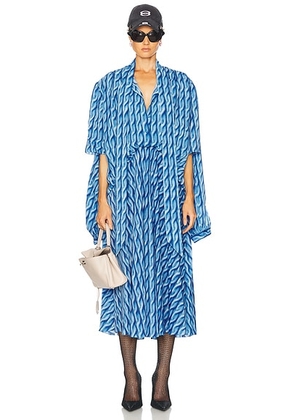 Balenciaga Double Sleeve Dress in Blue - Blue. Size 34 (also in 36, 38, 40).