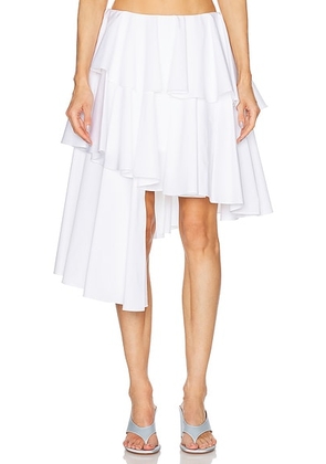 ALAÏA ALAΪA Spiral Skirt in Blanc - White. Size 40 (also in 34, 38).