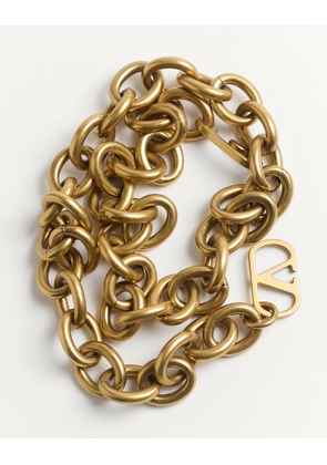 Valentino Garavani Vlogo Signature Chain Belt Woman ANTIQUE GOLD L