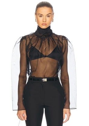 AnOnlyChild Teddy Blouse in Black - Black. Size L (also in M, S, XS).