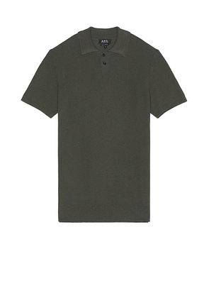 A.P.C. Polo Jay in Khaki in Kaki - Dark Green. Size S (also in ).