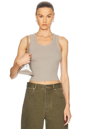 AGOLDE Shrunken Poppy Tank in Drab - Grey. Size L (also in XL).