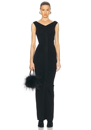 Alexander Wang Ruched Maxi Dress in Black - Black. Size S (also in M, XS).