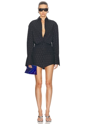 THE ATTICO Silvye Dress in Black & White - Black. Size 40 (also in 38).