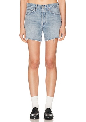 AGOLDE Parker Long Short in Replica - Blue. Size 23 (also in 24, 25, 26, 27, 28, 29, 30, 31, 32, 33, 34).