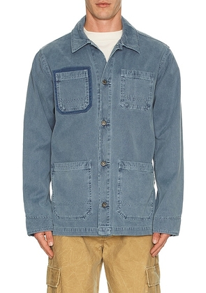 ALPHA INDUSTRIES CTN Chore Coat in Airborne Blue - Blue. Size L (also in M, XL/1X).