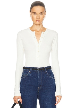 Citizens of Humanity Varra Henley in Pashmina - White. Size M (also in L, S, XS).