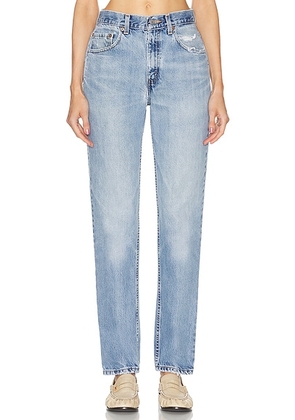 Aligrace Vintage High Rise Slim Straight Jean in Medium Dark - Blue. Size 24 (also in 32, 33, 34).