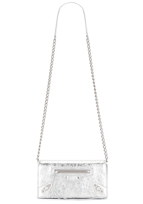 Balenciaga Le City Wallet Bag in Silver - Metallic Silver. Size all.
