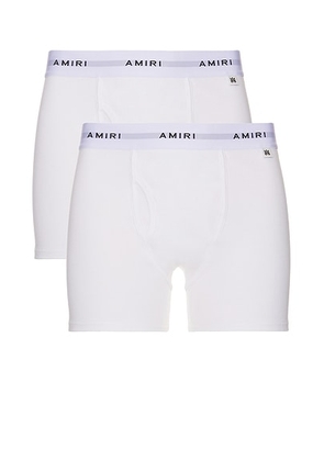 Amiri Brief Boxer 2-Pack in White - White. Size XL/1X (also in L, S, XXL/2X).