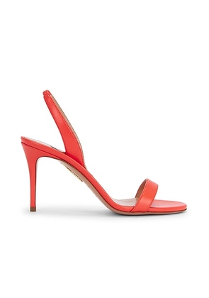 Aquazzura So Nude 85 Sandal in Tomato - Red. Size 38 (also in 38.5, 39, 39.5, 40).