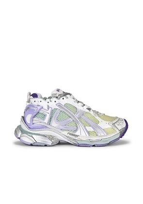 Balenciaga Runner Sneaker in White  Grey  Purple  & Yellow - Grey,Green. Size 35 (also in 39, 41).