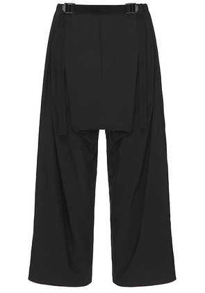 Acronym P30BL-E Encapsulated Ultrawide Drawcord Trouser in Black - Black. Size XL/1X (also in ).
