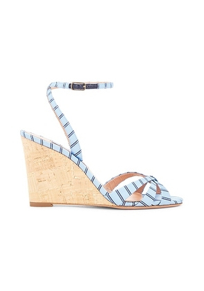 Aquazzura Tati 85 Wedge in Light Blue - Blue. Size 36.5 (also in 36, 38, 39.5, 41).